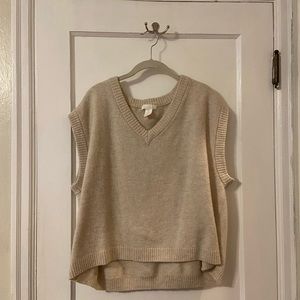 H&M tan sweater vest.